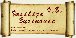 Vasilije Burinović vizit kartica